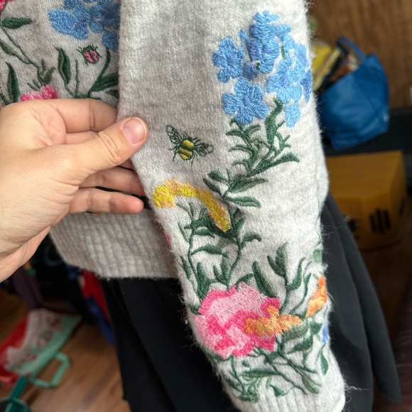 LOGG by H&M Embroidered Floral Wool Sweater - Picture 5 of 11